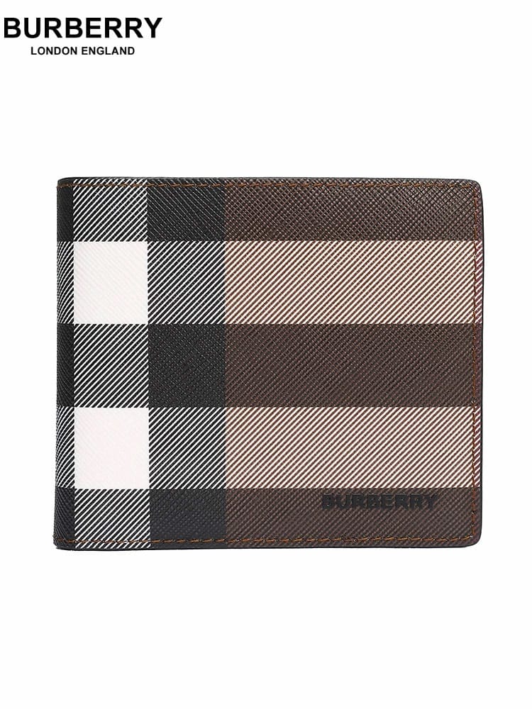 バーバリー メンズ 財布 BURBERRY ブランド ウォレット 折り財布 エグザジェレイティッドチェック バイフォールド コインウォレット レザー ギフト プレゼント BB8052802