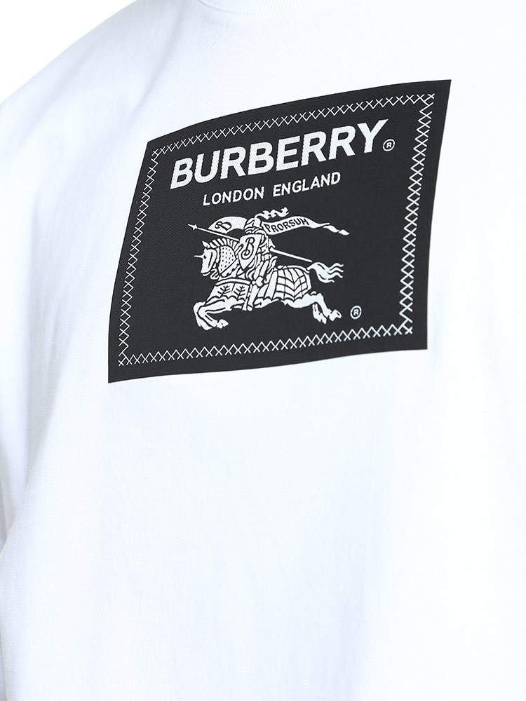 BURBERRY バーバリー メンズ Tシャツ ロゴT EKDアップリケ コットン オーバーサイズTシャツ 大きいサイ【サカゼン公式通販】