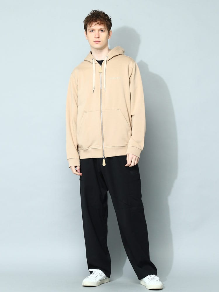 BURBERRY (バーバリー) ロゴプリント ストレッチコットン ジップ 