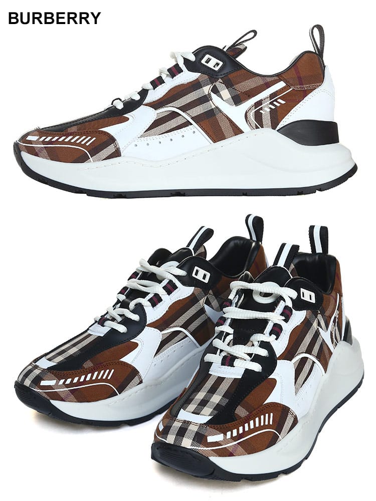BURBERRY (バーバリー) ヴィンテージチェック コットン＆レザー 