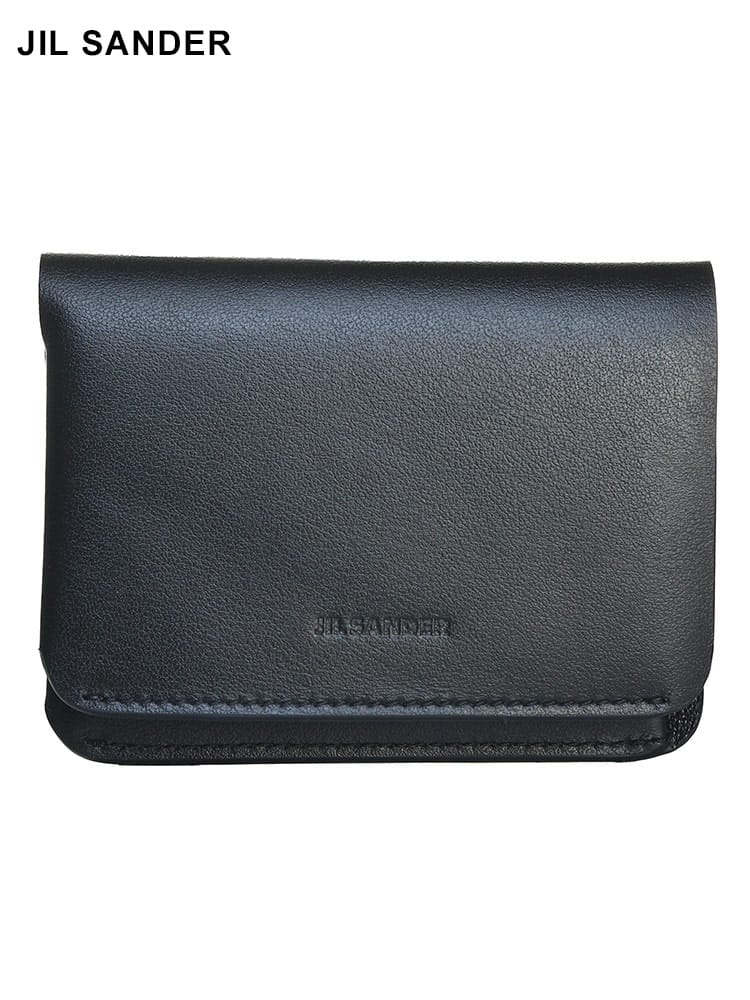 JIL SANDER (ジルサンダー) レザー ロゴ カードホルダー メンズ 