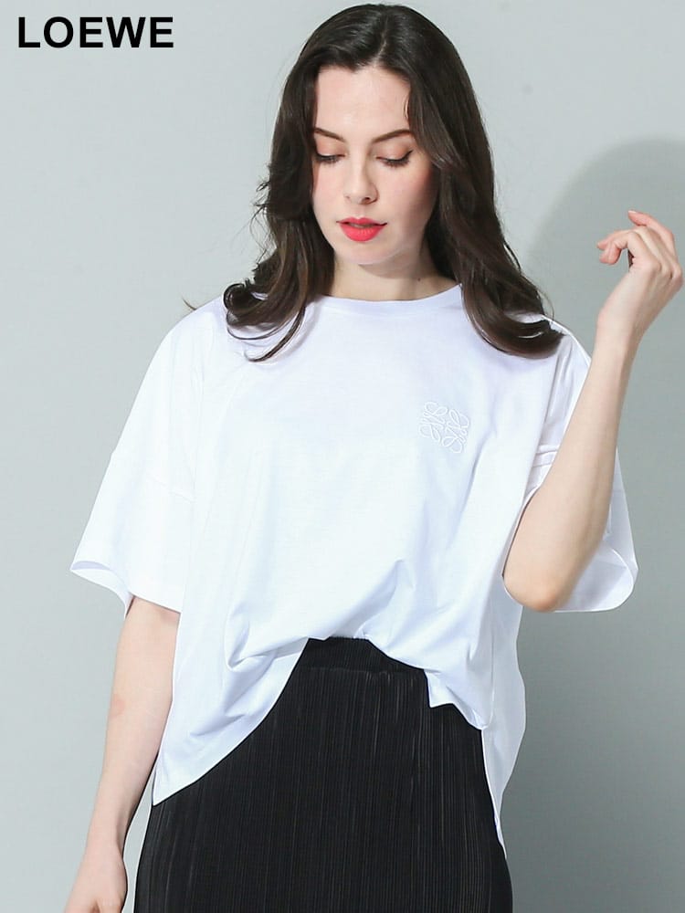 LOEWE (ロエベ) ワンポイント クルーネック 半袖 Tシャツ SHORT 