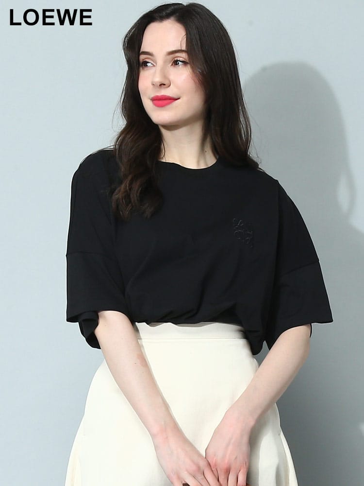 LOEWE (ロエベ) ワンポイント クルーネック 半袖 Tシャツ SHORT 