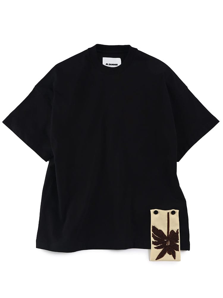 JIL SANDER (ジルサンダー) 裾パームツリー クルーネック 半袖 Tシャツ 
