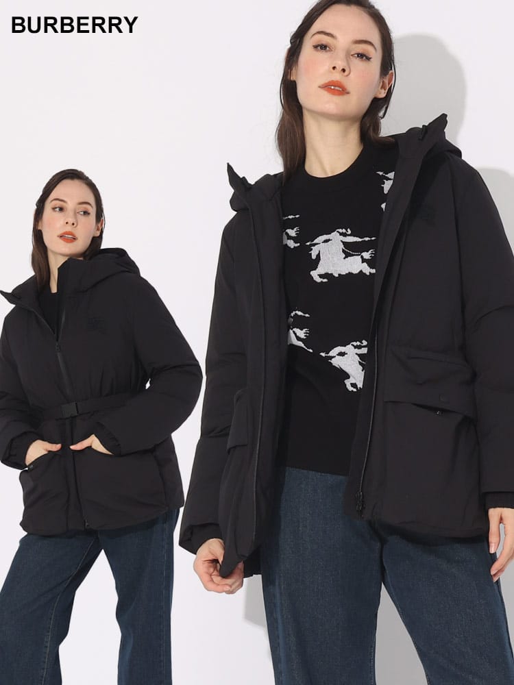 BURBERRY (バーバリー) 胸ロゴ フルジップ ダウンジャケット BB8072664 