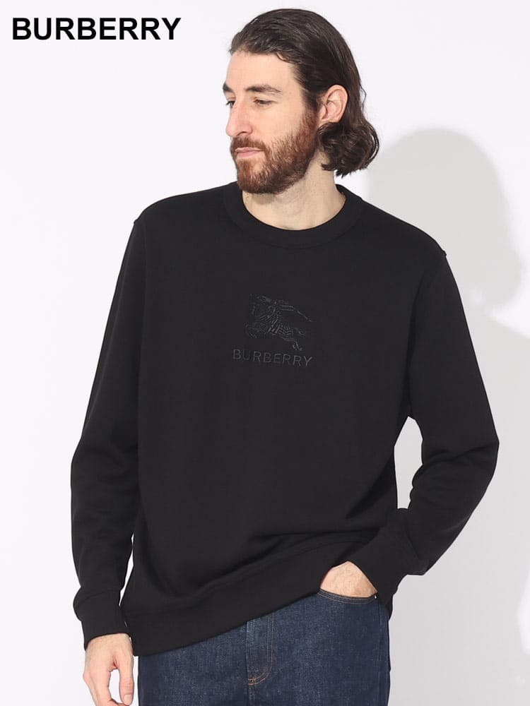 BURBERRY (バーバリー) ロゴ刺繍 クルーネック トレーナー BB8072743 ブランド メンズ 男性 トップス
