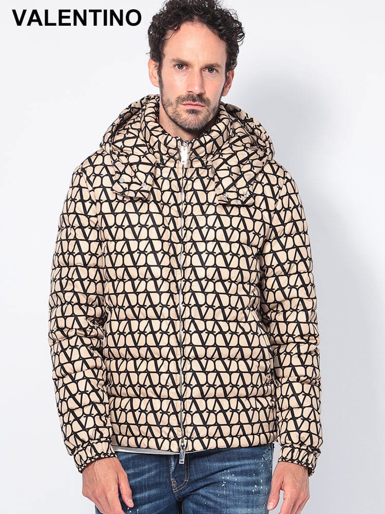 VALENTINO (ヴァレンティノ) トワル イコノグラフ フルジップ ダウンジャケット VL3V3CNA319FU メンズ