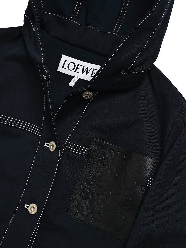 LOEWE (ロエベ) ポケット フード ジャケット CROPPED WORKWEAR 