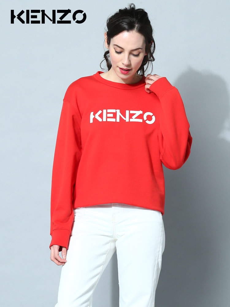 KENZO (ケンゾー) ロゴプリント クルーネック トレーナー KZLFA62SW821 レディース ブランド