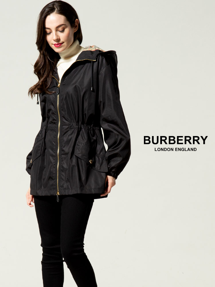 BURBERRY (バーバリー) ライトウェイト ECONYL フーデッド ジャケット BBL8042901 レディース【サカゼン公式通販】