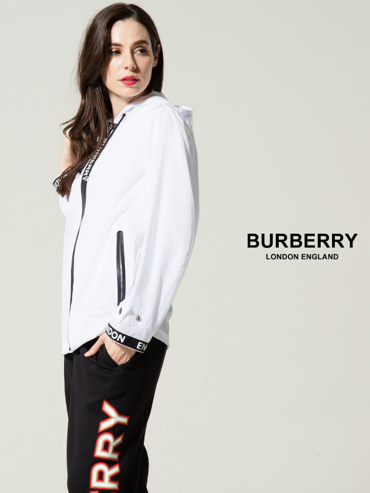 BURBERRY (バーバリー) ロゴテープ ECONYL フーデッド ジャケット BBL8027532 レディース ロ【サカゼン公式通販】