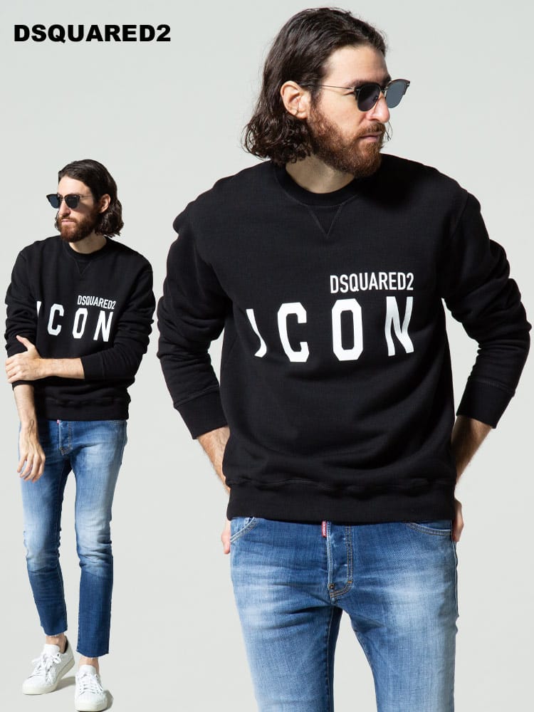 DSQUARED2 (ディースクエアード) 裏起毛 ICONロゴ トレーナー D2GU0004S25042 ブランド メンズ スウェット