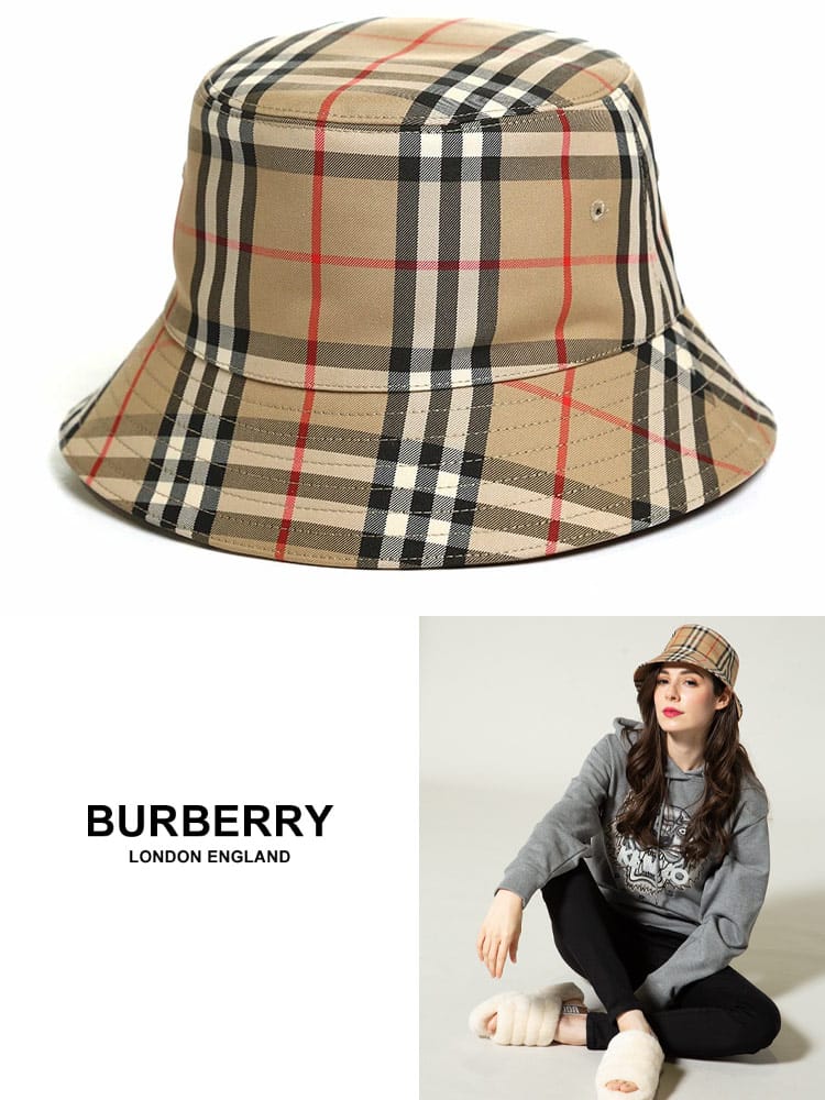 BURBERRY (バーバリー) ヴィンテージチェック テクニカルコットン バケットハット BBL8026927