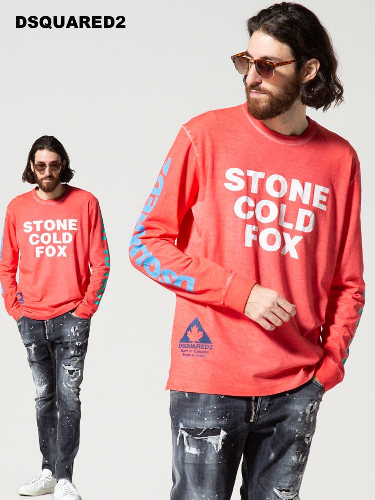 DSQUARED2 (ディースクエアード) プリント クルーネック 長袖 Tシャツ D2GD0870S22507