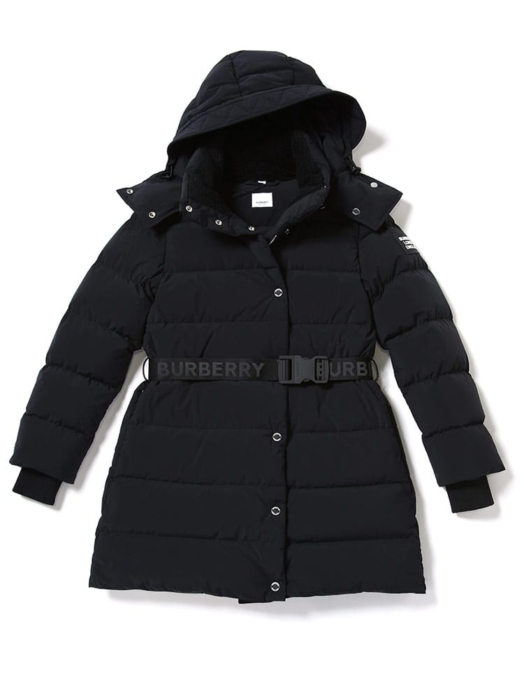 BURBERRY (バーバリー) フード ロゴ ボタンジップ ダウンジャケット BBL8021978 レディース ロゴ