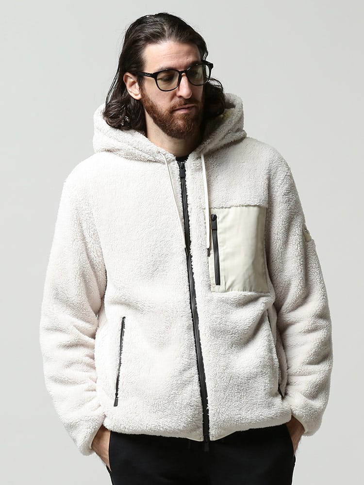 TATRAS (タトラス) バックロゴ フルジップ ボアブルゾン HEDI 