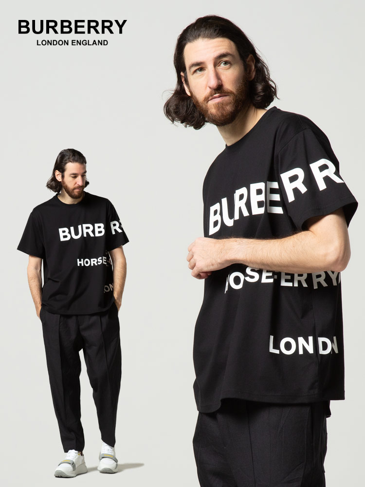 BURBERRY (バーバリー) ホースフェリープリント クルーネック 半袖 オーバーサイズ Tシャツ BB8040694 ブランド