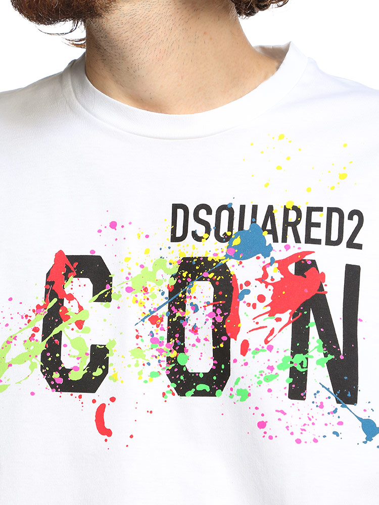 ディースクエアード メンズ Tシャツ 半袖 DSQUARED2 ブランド トップス シャツ カットソー ICON グラフ【サカゼン公式通販】