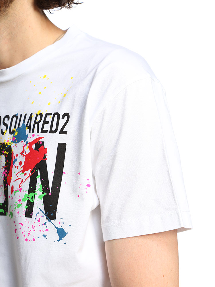 ディースクエアード メンズ Tシャツ 半袖 DSQUARED2 ブランド トップス シャツ カットソー ICON グラフ【サカゼン公式通販】