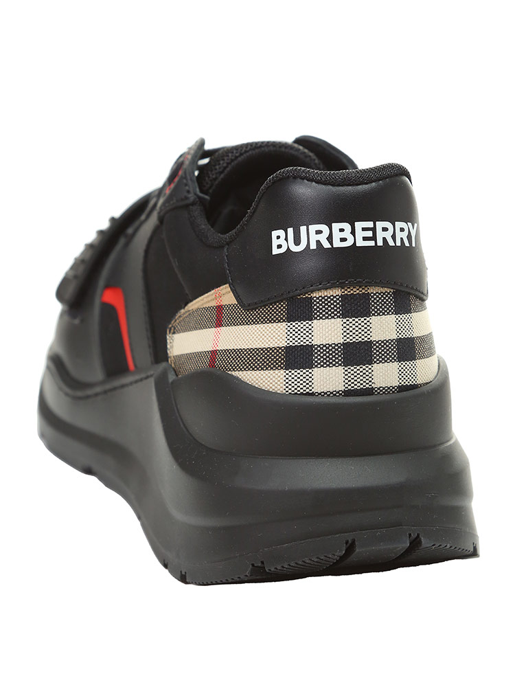 バーバリー メンズ スニーカー BURBERRY ブランド シューズ 靴 厚底 ヴィンテージチェック ロゴ レザー BB【サカゼン公式通販】