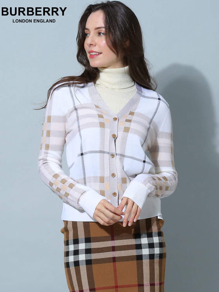 バーバリー レディース カーディガン BURBERRY ブランド トップス  