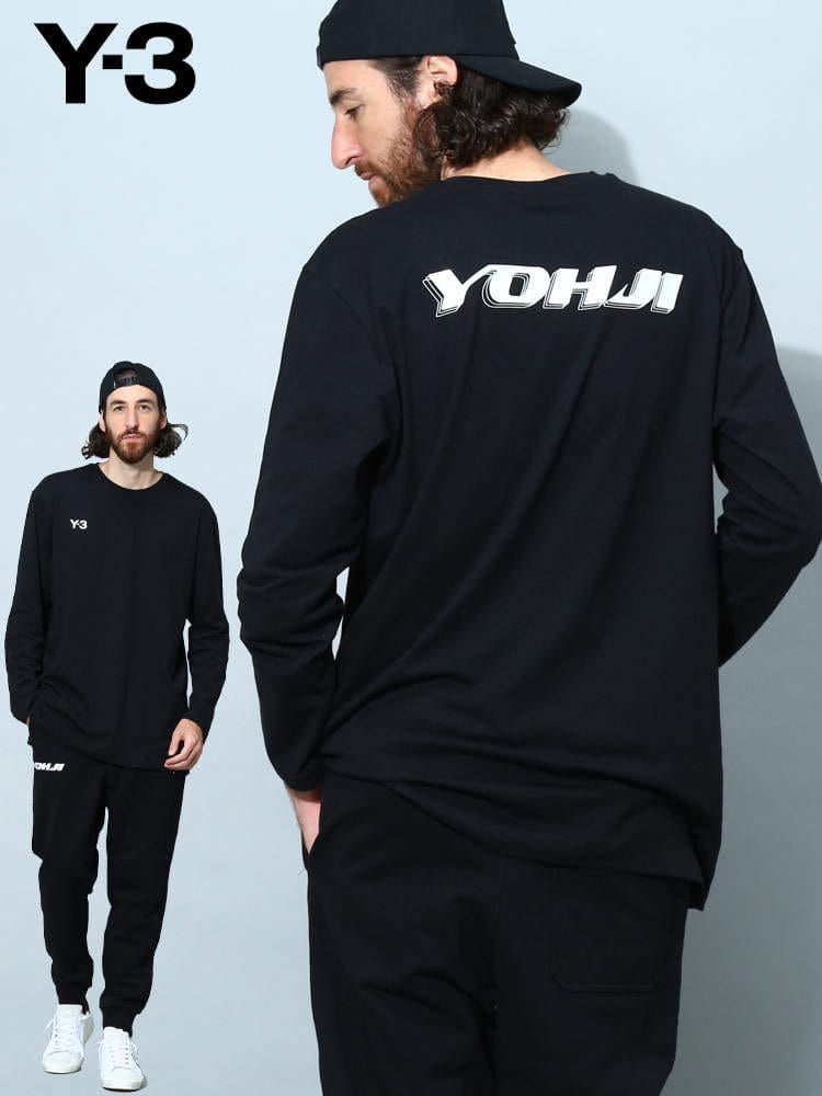 ワイスリー メンズ Tシャツ 長袖 Y-3 ブランド ロンT トップス ロゴ バックロゴ プリント Y3HT4734
