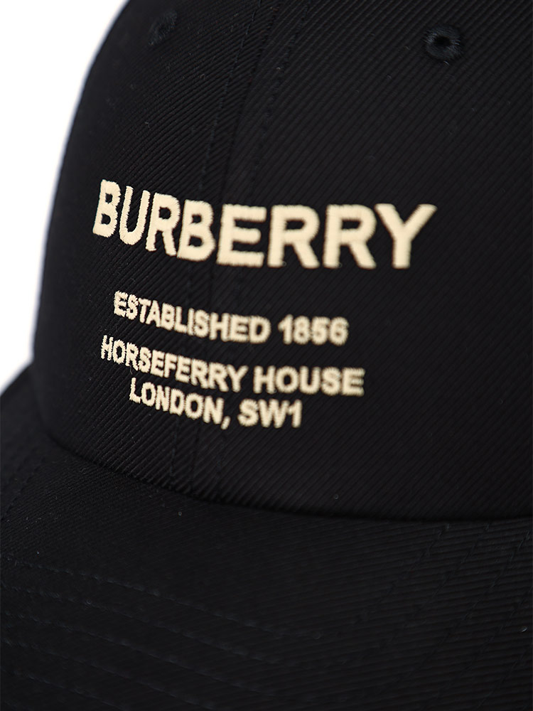 バーバリー メンズ キャップ BURBERRY ブランド 帽子 ベースボールキャップ ホースフェリーモチーフ ロゴ 調整【サカゼン公式通販】