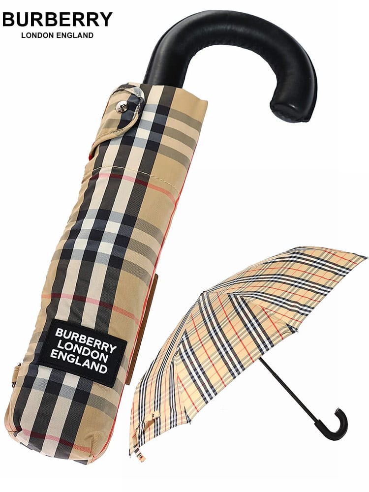 【オンラインストア限定】 バーバリー レディース 傘 BURBERRY ブランド 折りたたみ傘 折り畳み 雨具 ヴィンテージチェック フォールディングアンブレラ ギフト BBL8024782
