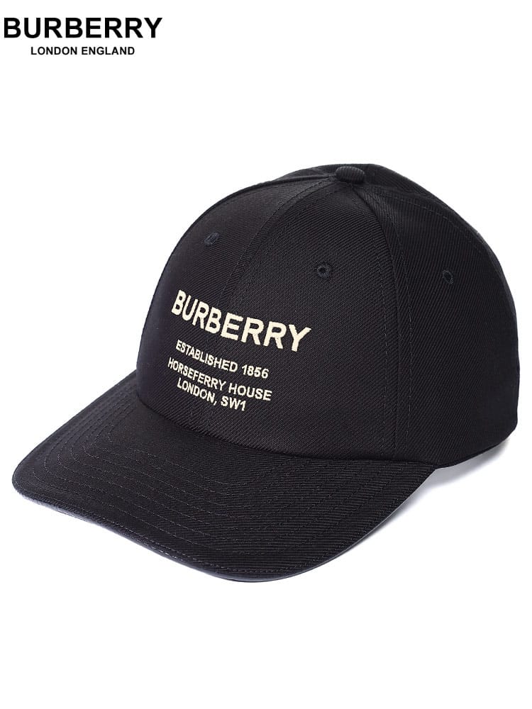 バーバリー レディース キャップ BURBERRY ブランド 帽子 ベースボールキャップ ホースフェリーモチーフ ユニセックス BBL8057625