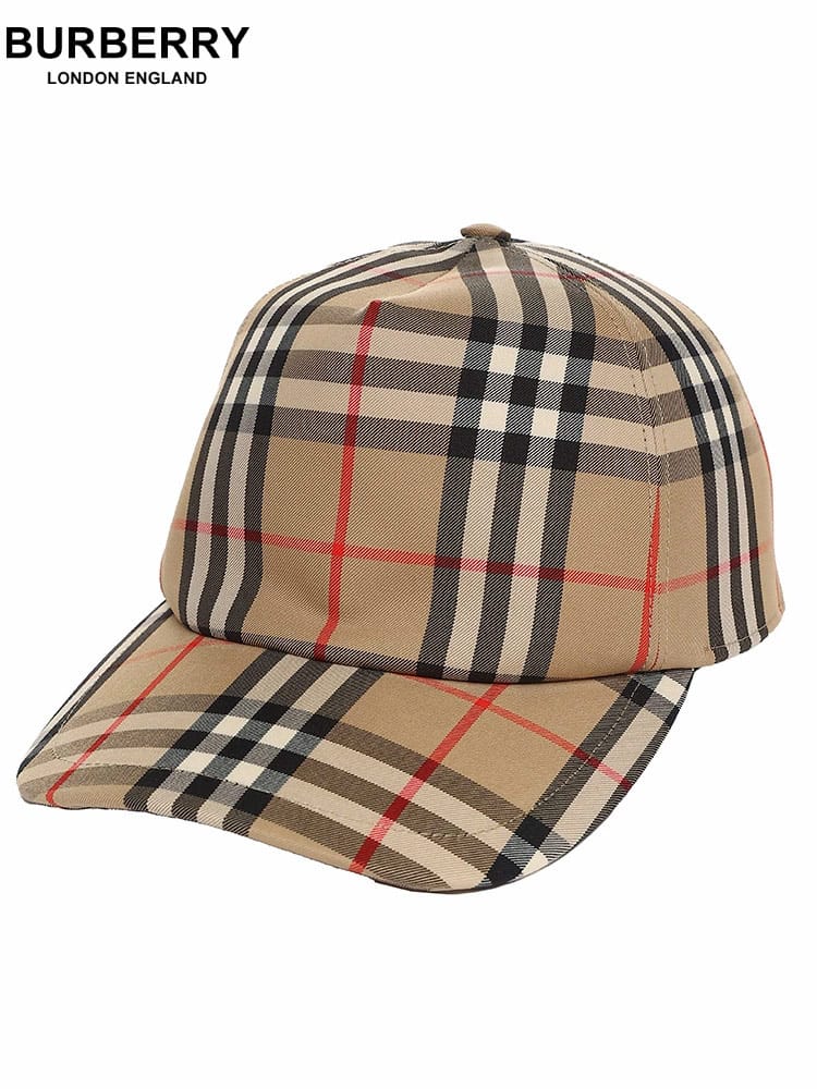 バーバリー レディース キャップ BURBERRY ブランド 帽子 ベースボールキャップ ロゴ ヴィンテージチェック 調節可能 ギフト プレゼント BBL8026929