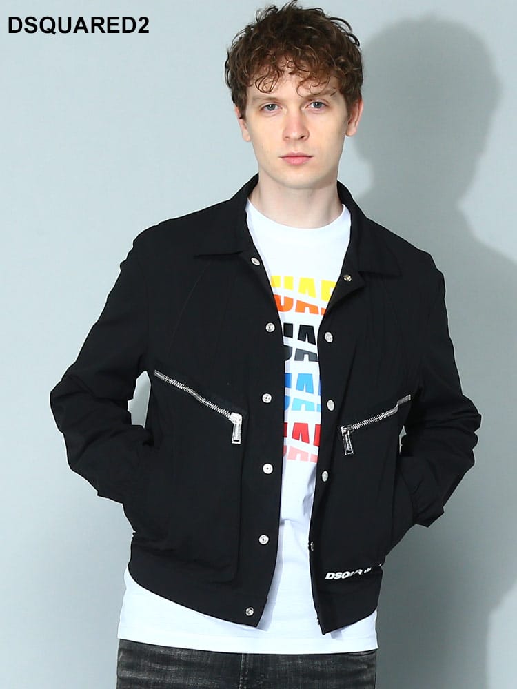 DSQUARED2 (ディースクエアード) ロゴ ジップポケット ジャケット D2AM1379S53578 メンズ ブランド