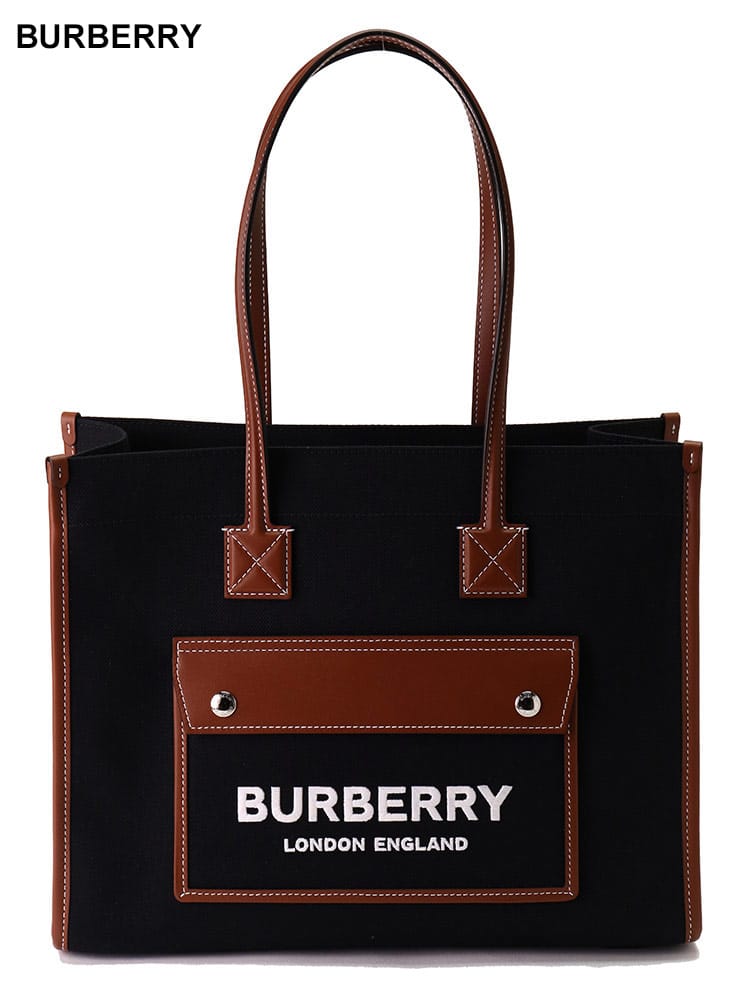 BURBERRY (バーバリー) キャンバス＆レザー スモール フレヤトート BBL8057600レディース ブランド