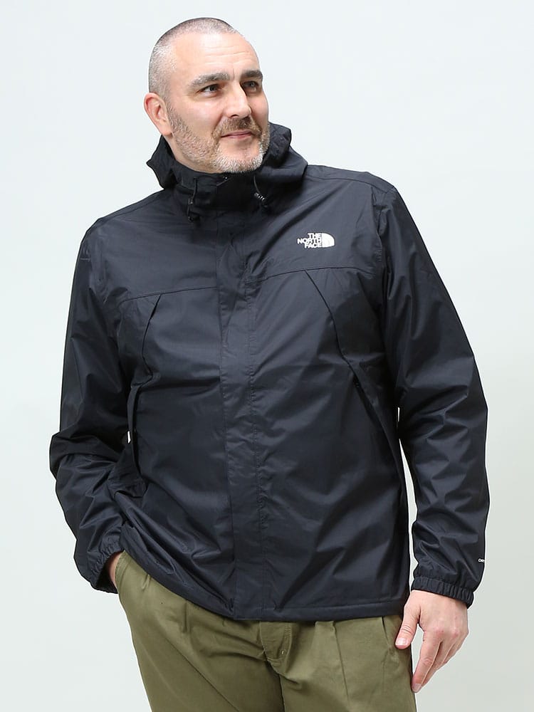 大きいサイズ メンズ THE NORTH FACE (ザ ノースフェイス) ロゴプリント 切り替え フルジップ マウンテンパーカー DRYVENT ANTORA JACKET