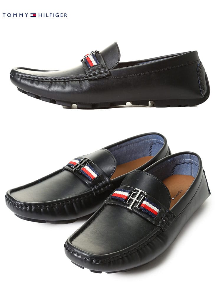 トミーヒルフィガー メンズ シューズ TOMMY HILFIGER  ブランド 靴 スリッポン 革靴 ローファー ドライビングシューズ ロゴ TMATINO