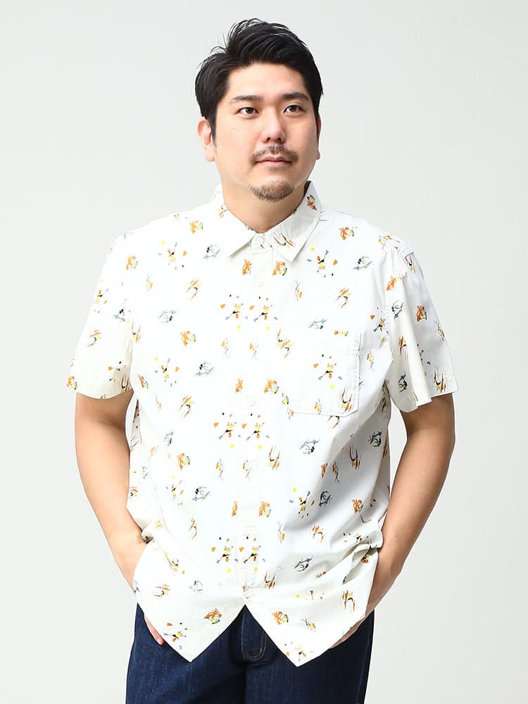 大きいサイズ メンズ THE NORTH FACE (ザ ノースフェイス) クライマープリント 半袖 シャツ BAYTRAIL PATTERN SHIRT
