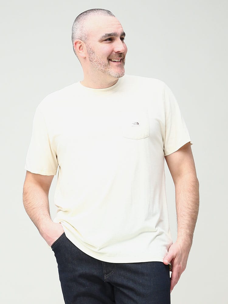 大きいサイズ メンズ THE NORTH FACE (ザ ノースフェイス) ポケット クルーネック 半袖 Tシャツ M S/S HERITAGE PATCH POCKET TEE