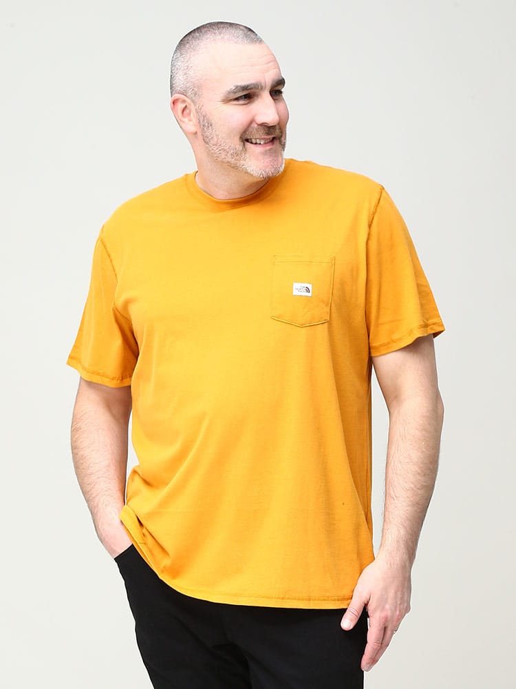 大きいサイズ メンズ THE NORTH FACE (ザ ノースフェイス) ポケット クルーネック 半袖 Tシャツ M S/S HERITAGE PATCH POCKET TEE