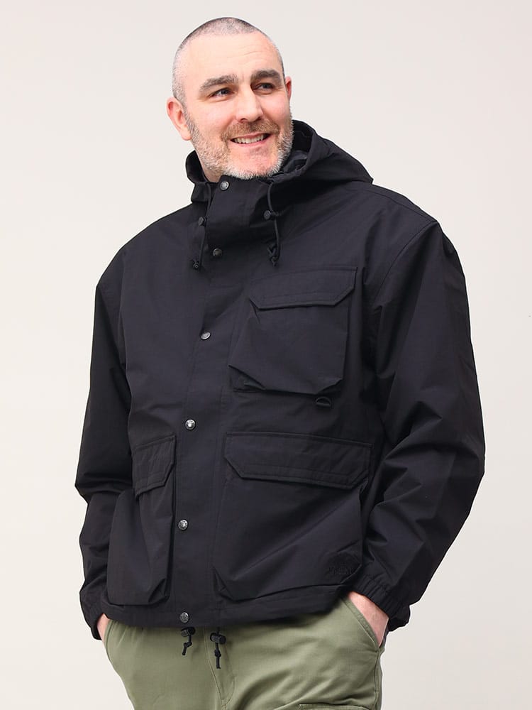 大きいサイズ メンズ THE NORTH FACE (ザ ノースフェイス) DRYVENT ポケット フード裏ロゴ フルジップ ジャケット M66 UTILITY RAIN JKT
