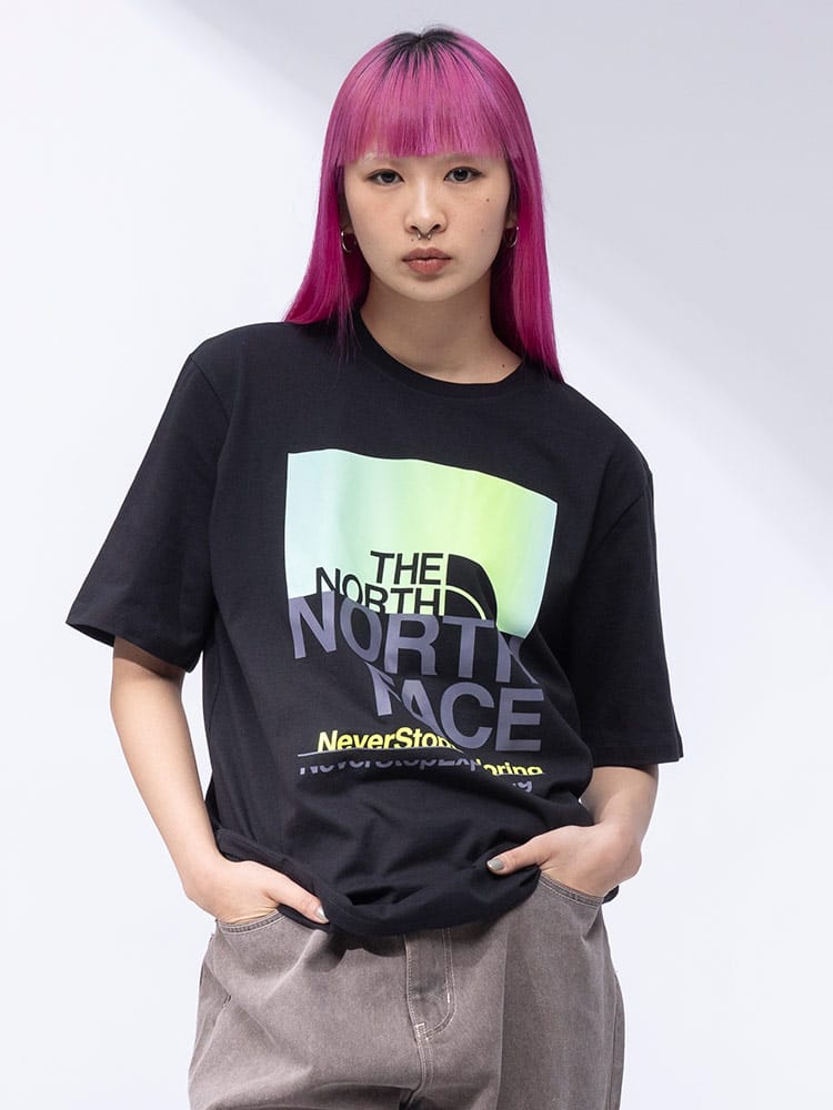 THE NORTH FACE (ザ ノースフェイス) プリント クルーネック 半袖 Tシャツ COORDINATES TEE