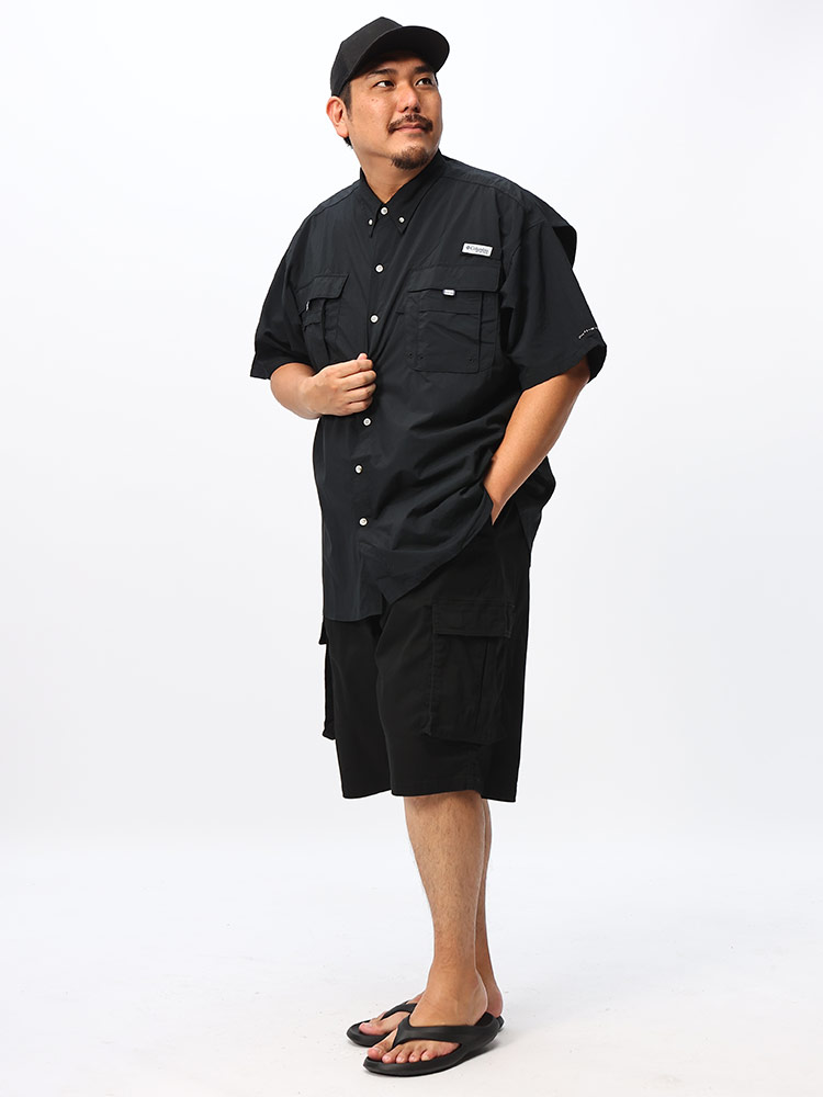 ショートスリーブ シャツ UPF50 背面メッシュ フラップポケット付