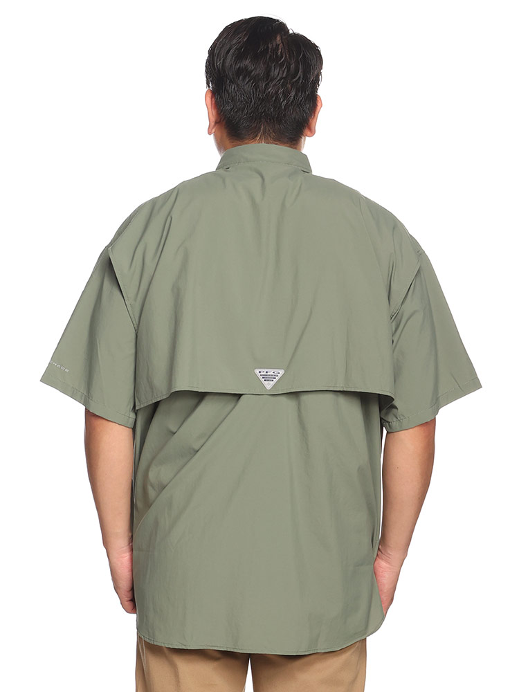 ショートスリーブ シャツ UPF50 背面メッシュ フラップポケット