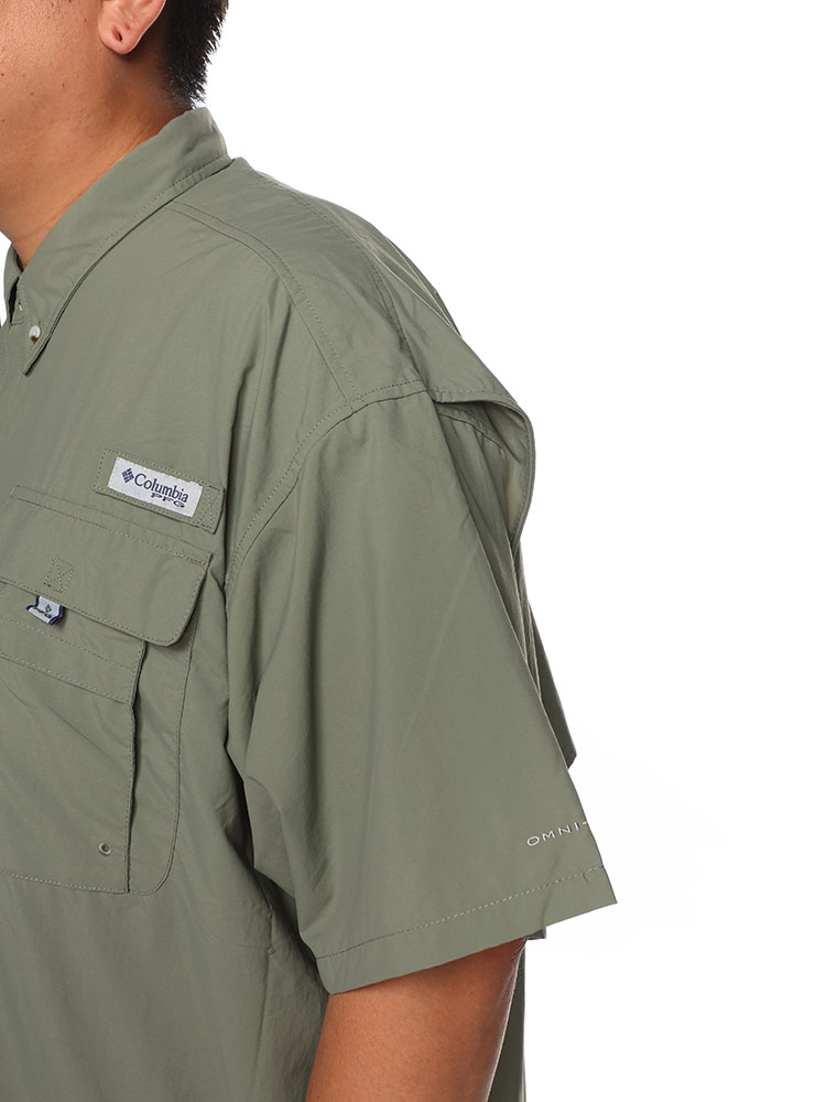 ショートスリーブ シャツ UPF50 背面メッシュ フラップポケット付 バハマ 2 キャンプ アウトドア 大きいサイズ |  大きいサイズの服【サカゼン公式通販】