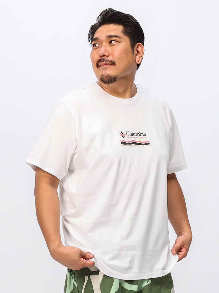 半袖 Tシャツ コットン100％ バッグデザインプリント クルーネック トップス 大きいサイズ メンズ
