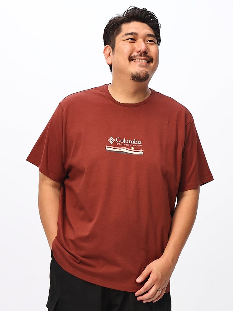 半袖 Tシャツ コットン100％ バッグデザインプリント クルーネック トップス 大きいサイズ メンズ