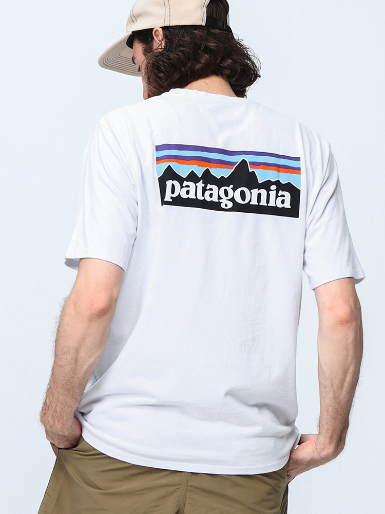 Patagonia (パタゴニア) 再生コットン バックロゴ クルーネック 半袖 Tシャツ M's P-6 Logo Responsibili-Tee 38504