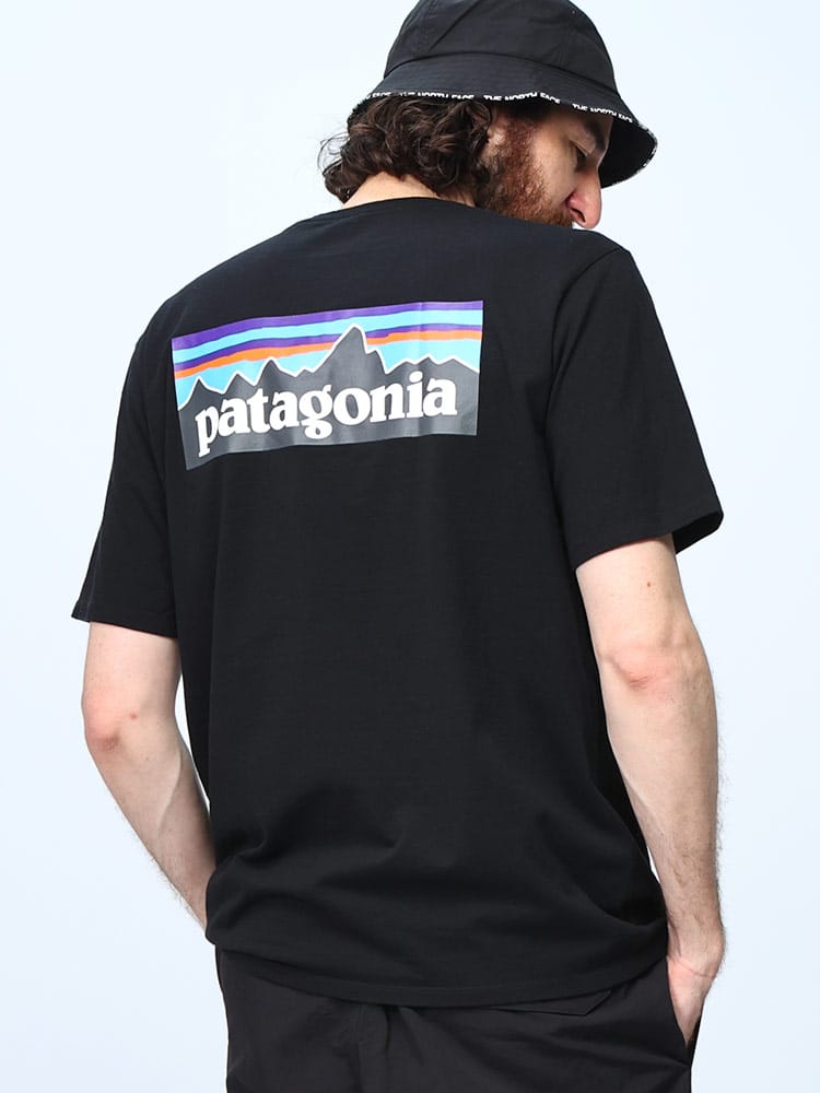 Patagonia (パタゴニア) 再生コットン バックロゴ クルーネック 半袖 Tシャツ M's P-6 Logo Responsibili-Tee 38504
