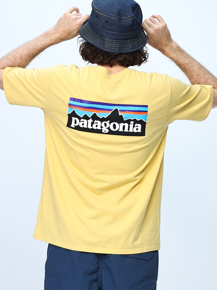 Patagonia (パタゴニア) 再生コットン バックロゴ クルーネック 半袖 Tシャツ M's P-6 Logo Responsibili-Tee 38504