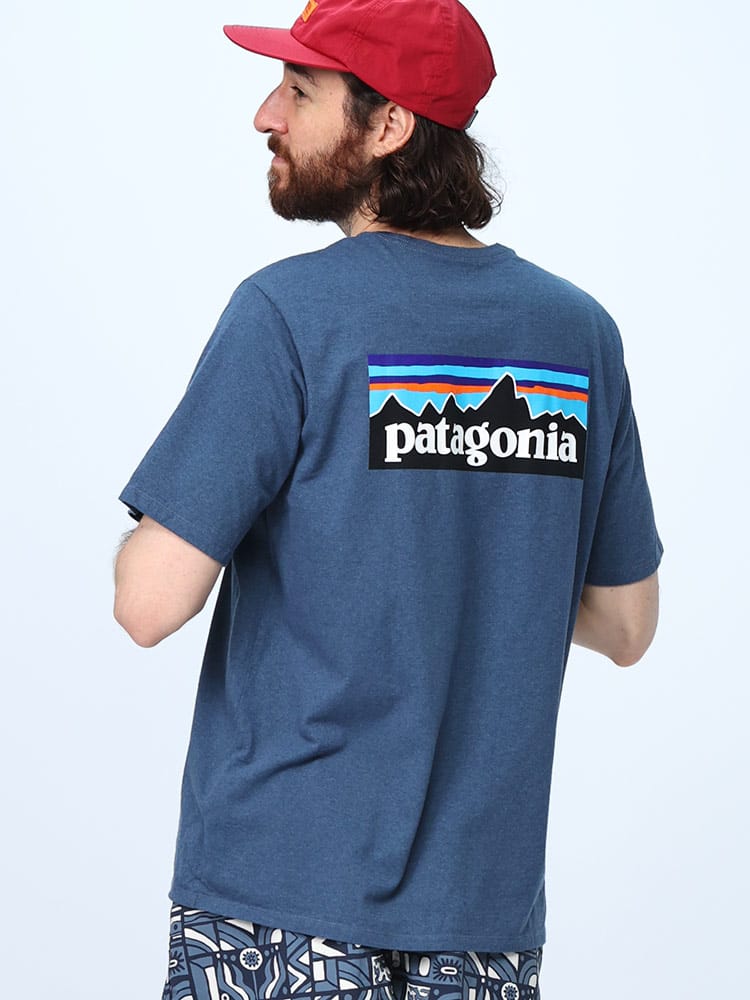 Patagonia (パタゴニア) 再生コットン バックロゴ クルーネック 半袖 Tシャツ M's P-6 Logo Responsibili-Tee 38504