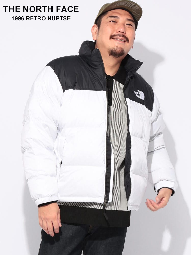 【WEB先行値下げ】ダウンジャケット ロゴ刺繍 切り替え フルジップ 700フィル 1996 RTRO NPSE JKT アウター ブルゾン 防寒 秋 冬 大きいサイズ メンズ
