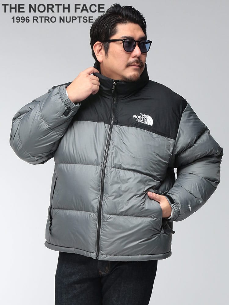 ダウンジャケット ロゴ刺繍 切り替え フルジップ 700フィル 1996 RTRO NPSE JKT アウター ブルゾン 防寒 秋 冬 大きいサイズ メンズ